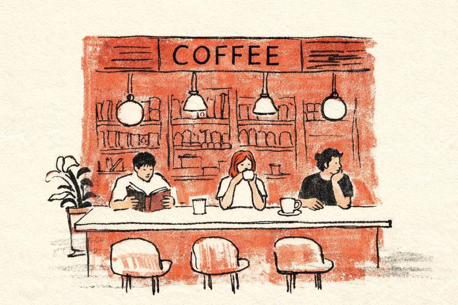 Coffee shop illustration